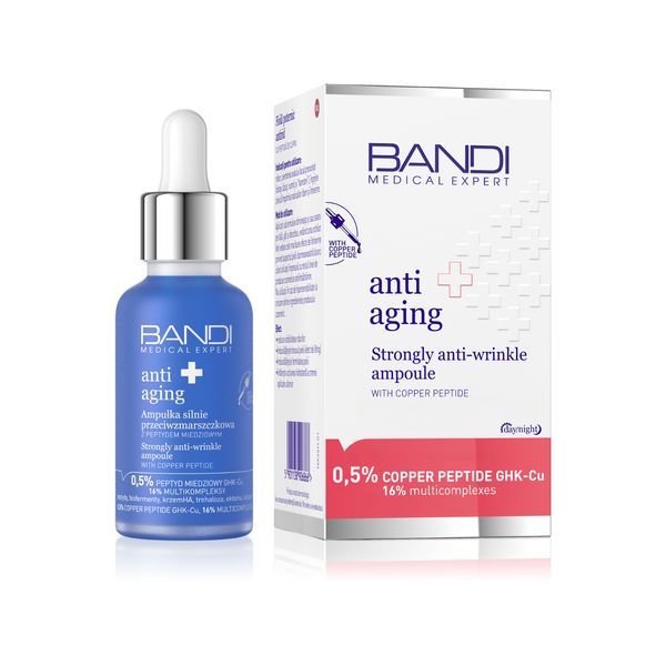 Strongly anti-wrinkle ampoule with copper peptide BANDI COSMETICS ESPAA Strongly anti-wrinkle ampoule with copper peptide BANDI COSMETICS ESPAA